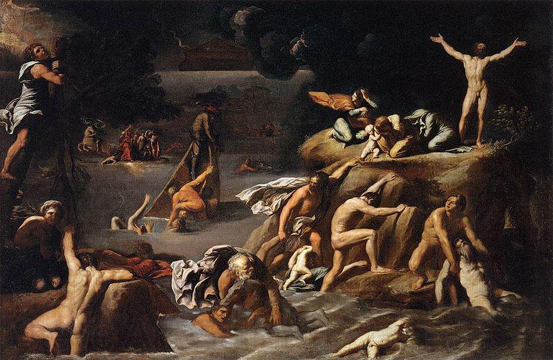 Agostino Carracci The Flood Norge oil painting art
